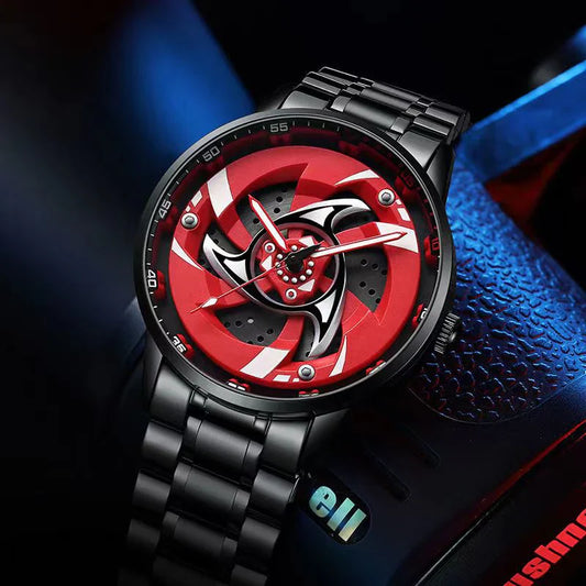 **The Itachi Timepiece: Naruto Inspired Black Steel Watch - Limited Edition** I chose these options because they include the key elements: * **The Character (Itachi):